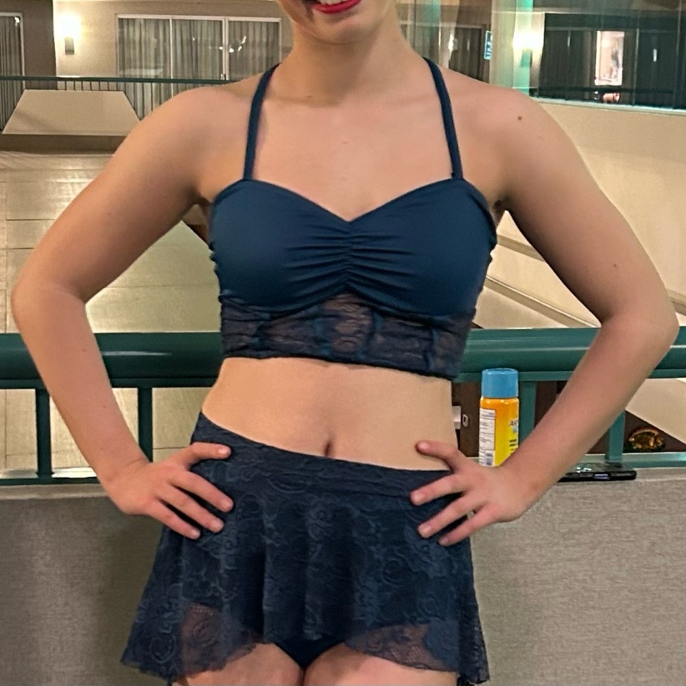 Kelle Hearts Wide Open Collection:  Skirt, Top, and Briefs